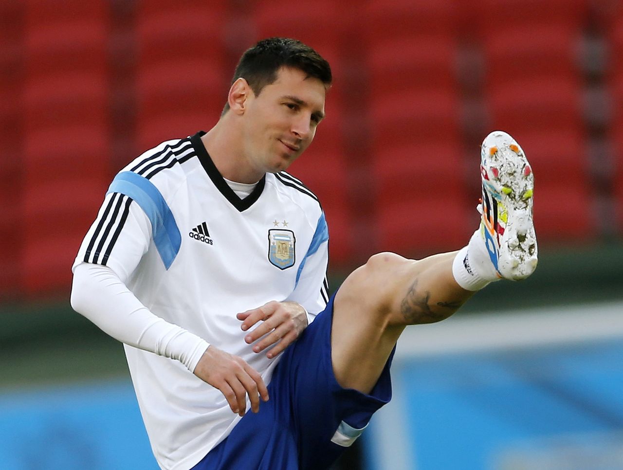 messi wearing adidas